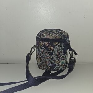 Vera Bradley Small Floral Crossbody Bag - Purple Floral Print